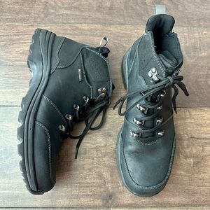 Rockport XCS Mudguard Black Leather Boots - Mens Size 9 Hydro Shield Waterproof